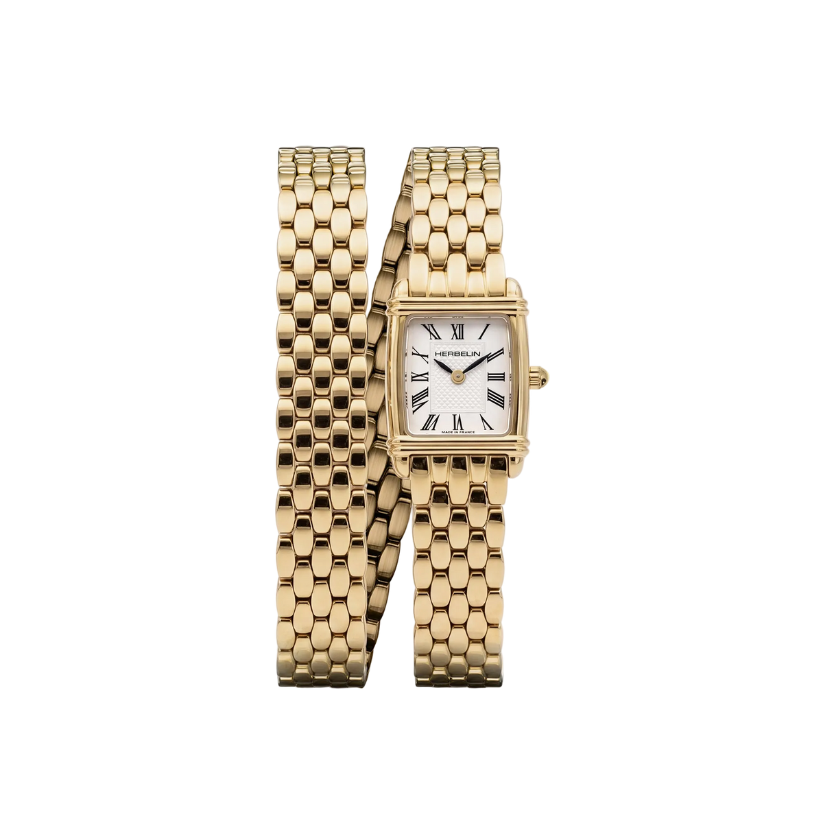 ART DÉCO - QUARTZ - SÁRGAARANY PVD DUPLA SZÍJ
