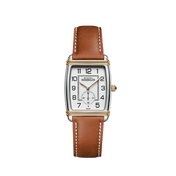 ART DÉCO - PETITE SECONDE - BICOLORE & CUIR CAMEL
