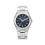 CAP CAMARAT - QUARTZ DATE - ACIER & BLEU MARINE