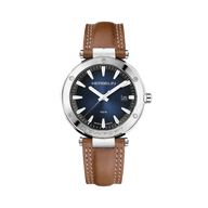 NEWPORT - QUARTZ DATE - ACIER, BLEU & CUIR