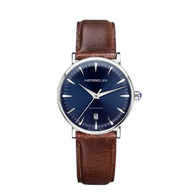 INSPIRATION - AUTOMATIQUE - BLEU & CUIR BRUN
