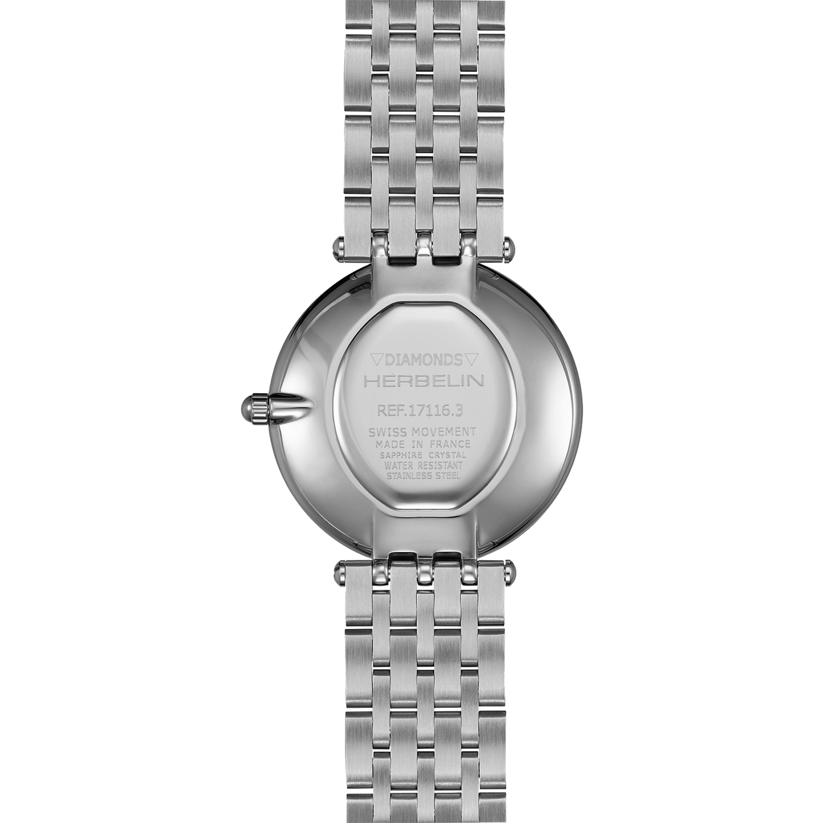 Fondo de la Epsilon, tapa de acero con grabado del modelo
