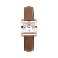 Ve AVENUE - QUARTZ - ACIER & CUIR CAMEL
