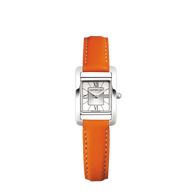 Ve AVENUE - QUARTZ - ACIER & CUIR ORANGE