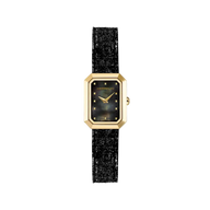 OCTOGÔNE - QUARTZ - NACRE NOIRE & CUIR