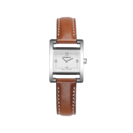 Ve AVENUE - QUARTZ - ACIER & CUIR CAMEL