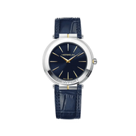 NEWPORT - SLIM - ACIER BICOLORE & CUIR