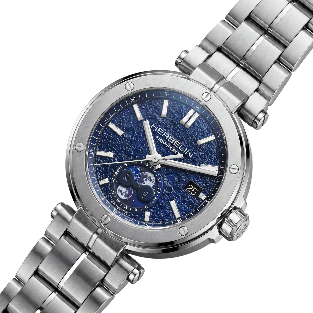 NEWPORT - AUTOMATIC MOON PHASE - STEEL