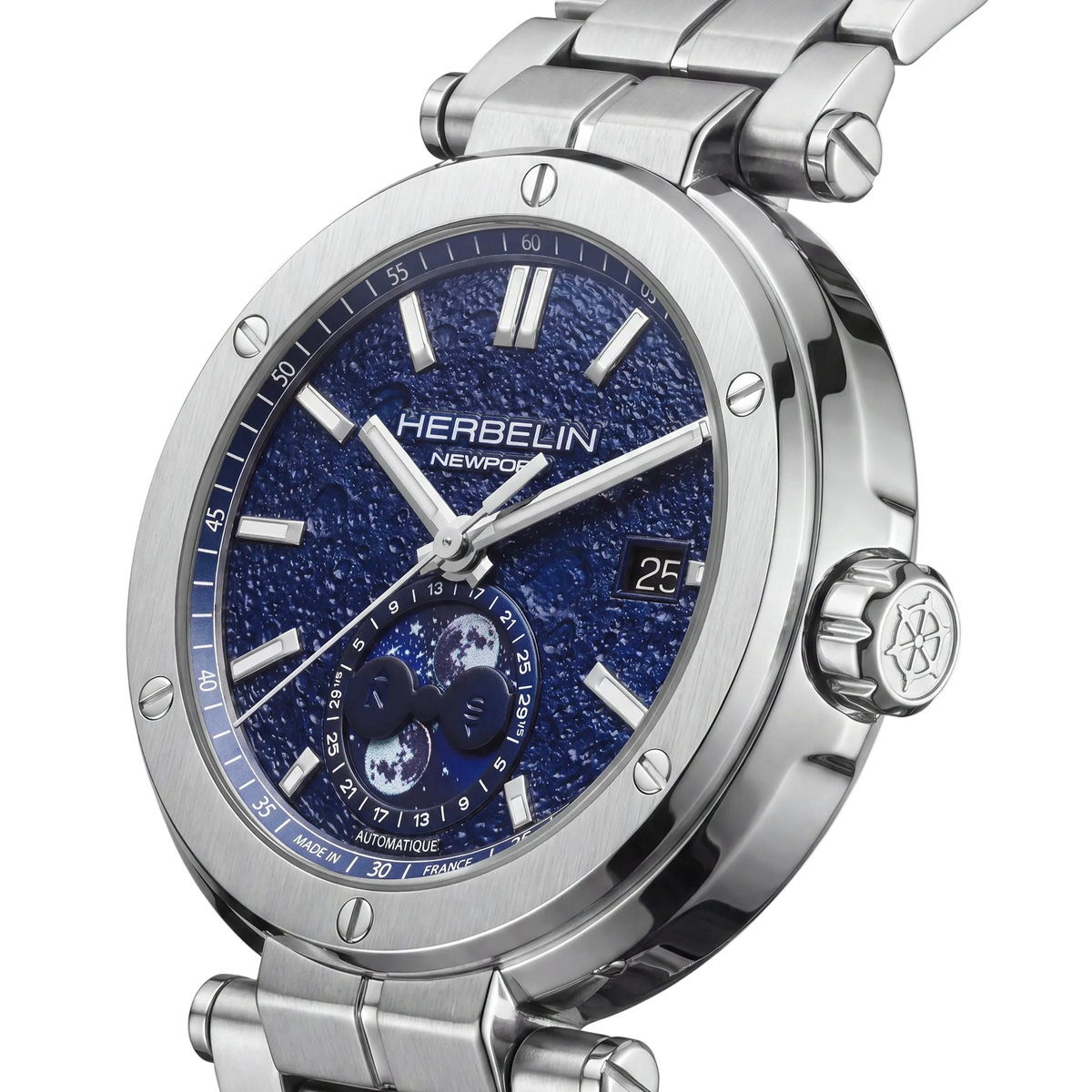 NEWPORT - AUTOMATIC MOON PHASE - STEEL