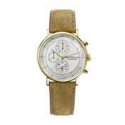 INSPIRATION - CHRONOGRAPHE - DORÉ & CUIR CAMEL