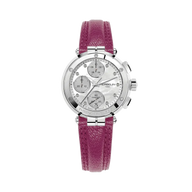 NEWPORT - CHRONO LADY - ACIER, DIAMANTS & CUIR