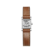 ANTARÈS - QUARTZ CARRÉ - ACIER & CUIR CAMEL