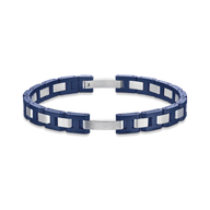 BRACELET CAP CAMARAT - ACIER & CÉRAMIQUE BLEUE