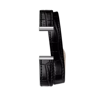 ANTARÈS - BRACELET DOUBLE - NOIR ALLIGATOR