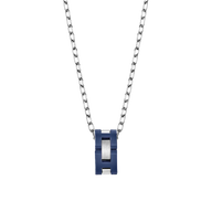 COLLIER CAP CAMARAT - EDELSTAHL & BLAUE KERAMIK
