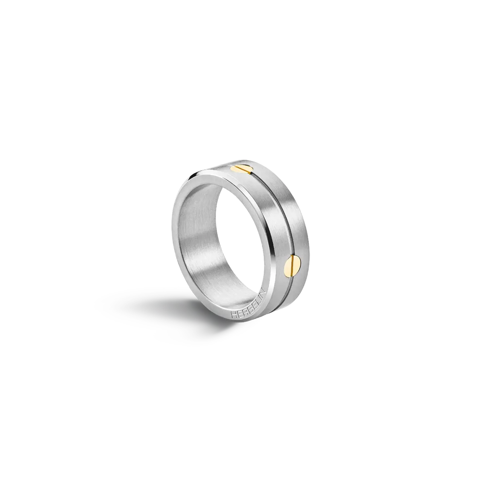 Dreiviertelansicht des Newport-Rings, Stahl