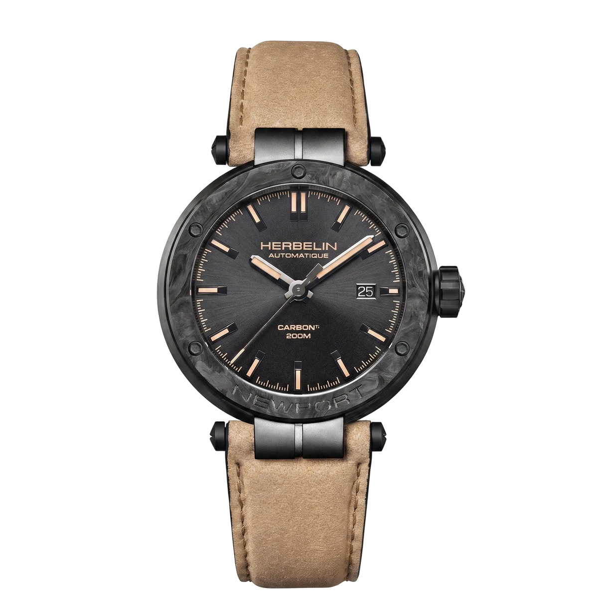 ⁣⁢NEWPORT - AUTOMATICO - CARBONE TITANIO BEIGE⁤⁣