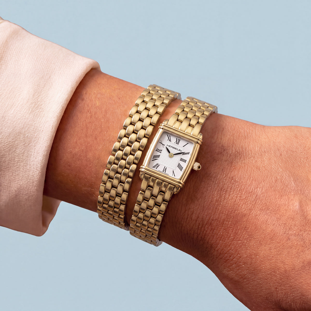 ⁣⁢ART DÉCO - QUARTZ - SÁRGAARANY PVD DUPLA SZÍJ⁤⁣