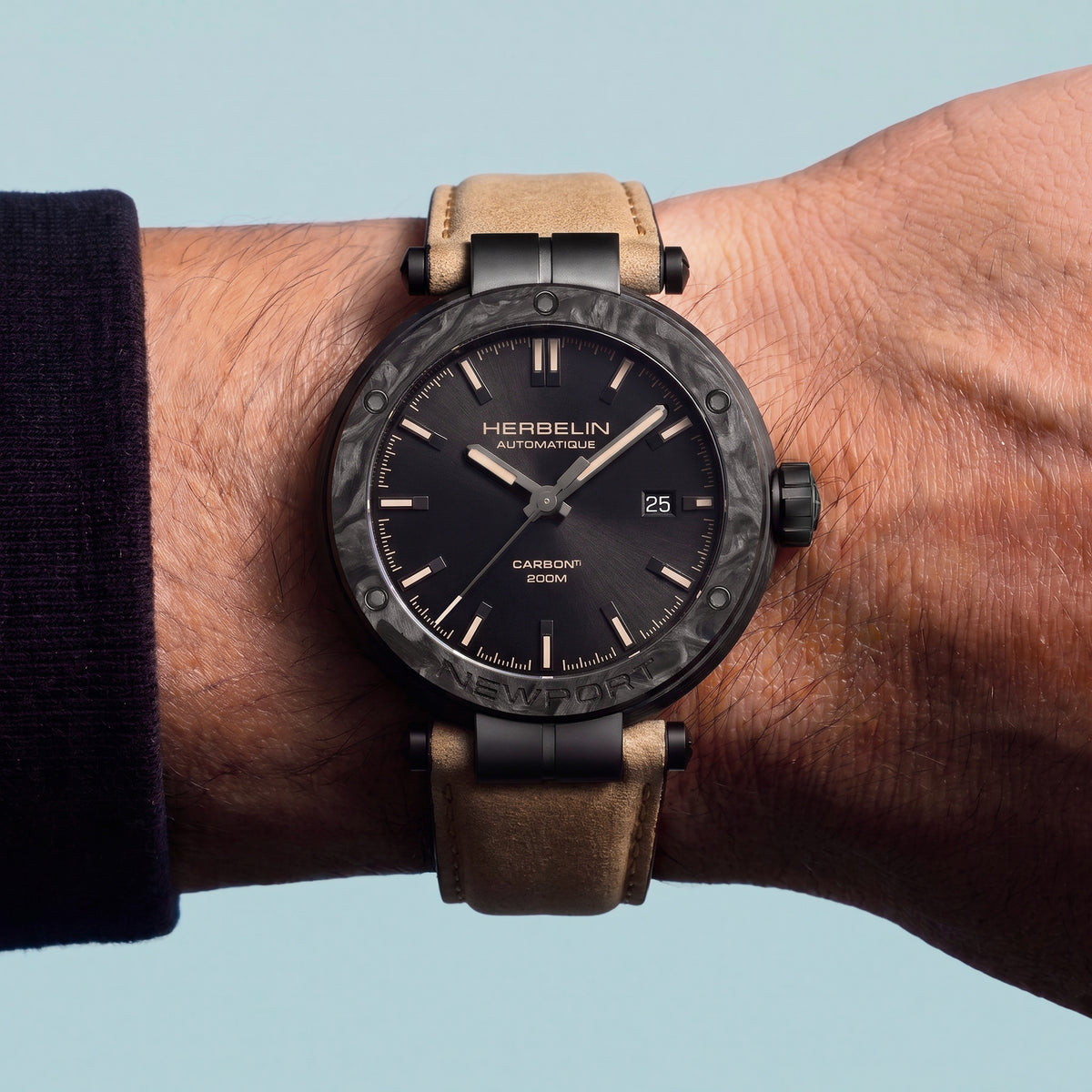 ⁣⁢NEWPORT - AUTOMATICO - CARBONE TITANIO BEIGE⁤⁣