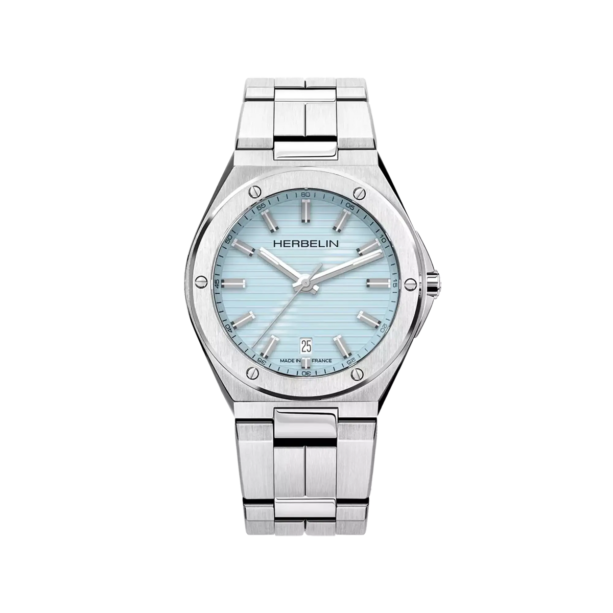 ⁣⁢Cap Camarat, arctic blue dial, steel round case, steel bracelet⁤⁣