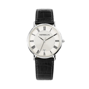 CLASSIQUE - QUARTZ - ACIER & CUIR NOIR