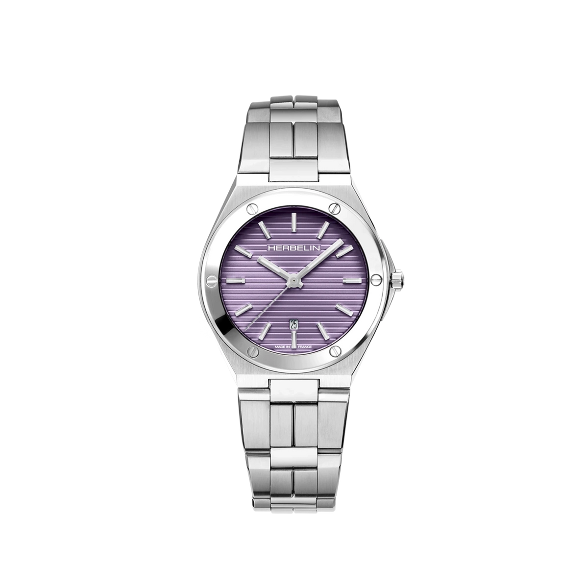 ⁣⁢Cap Camarat, black dial, round steel case, steel bracelet⁤⁣