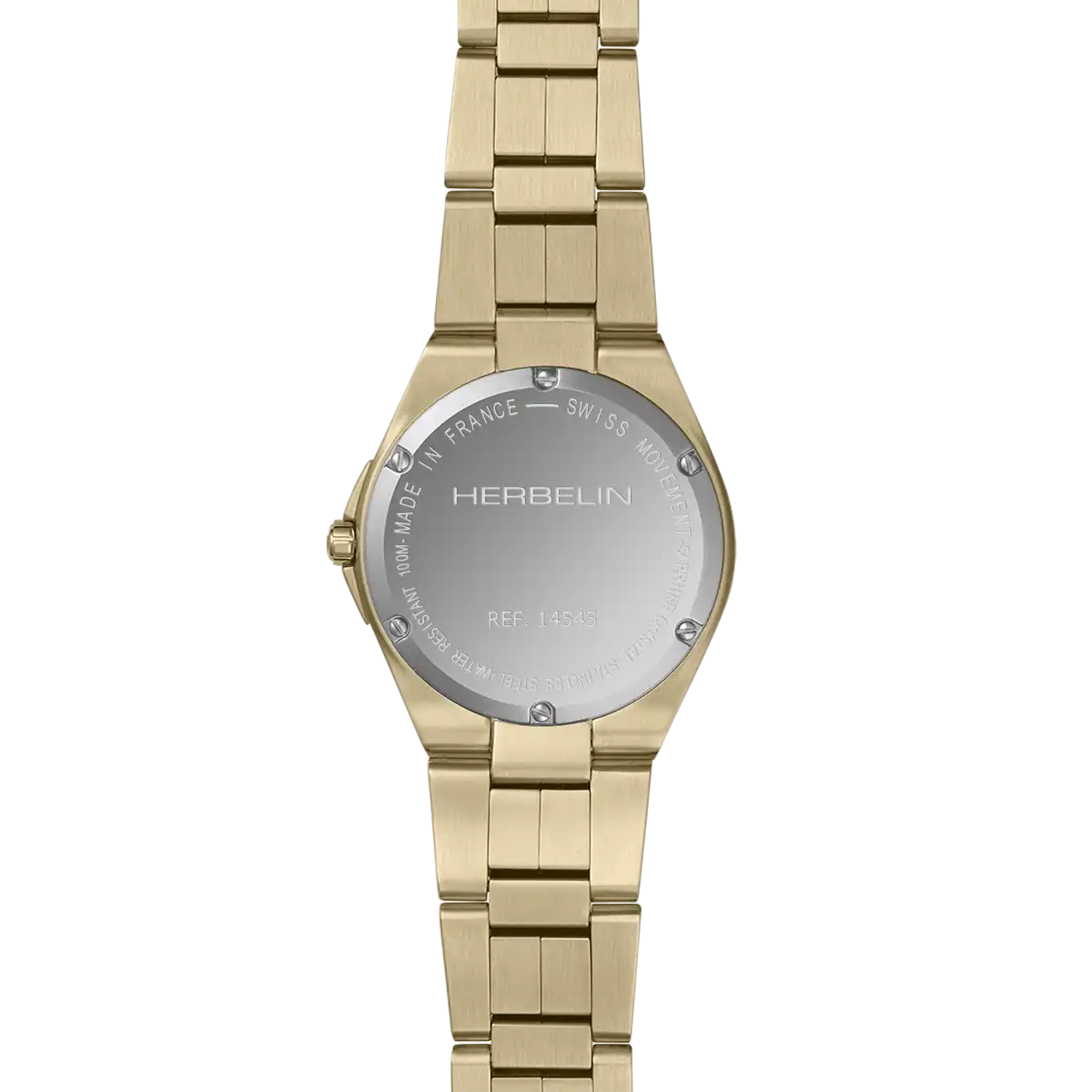 ⁣⁢Fondo della Cap Camarat, fondello in acciaio PVD oro giallo con incisione del modello⁤⁣