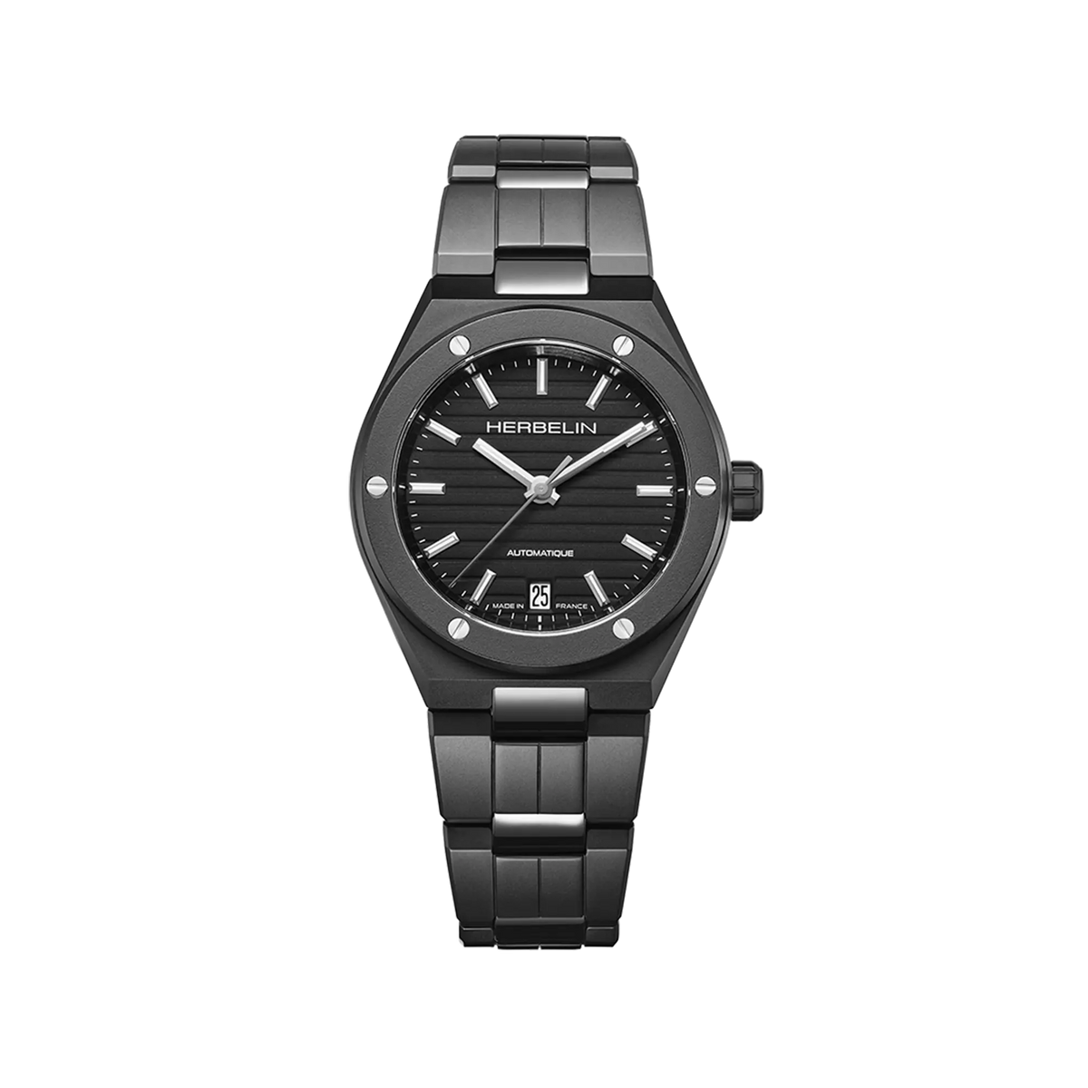 ⁣⁢Cap Camarat, quadrante nero, cassa rotonda in ceramica, bracciale in ceramica⁤⁣