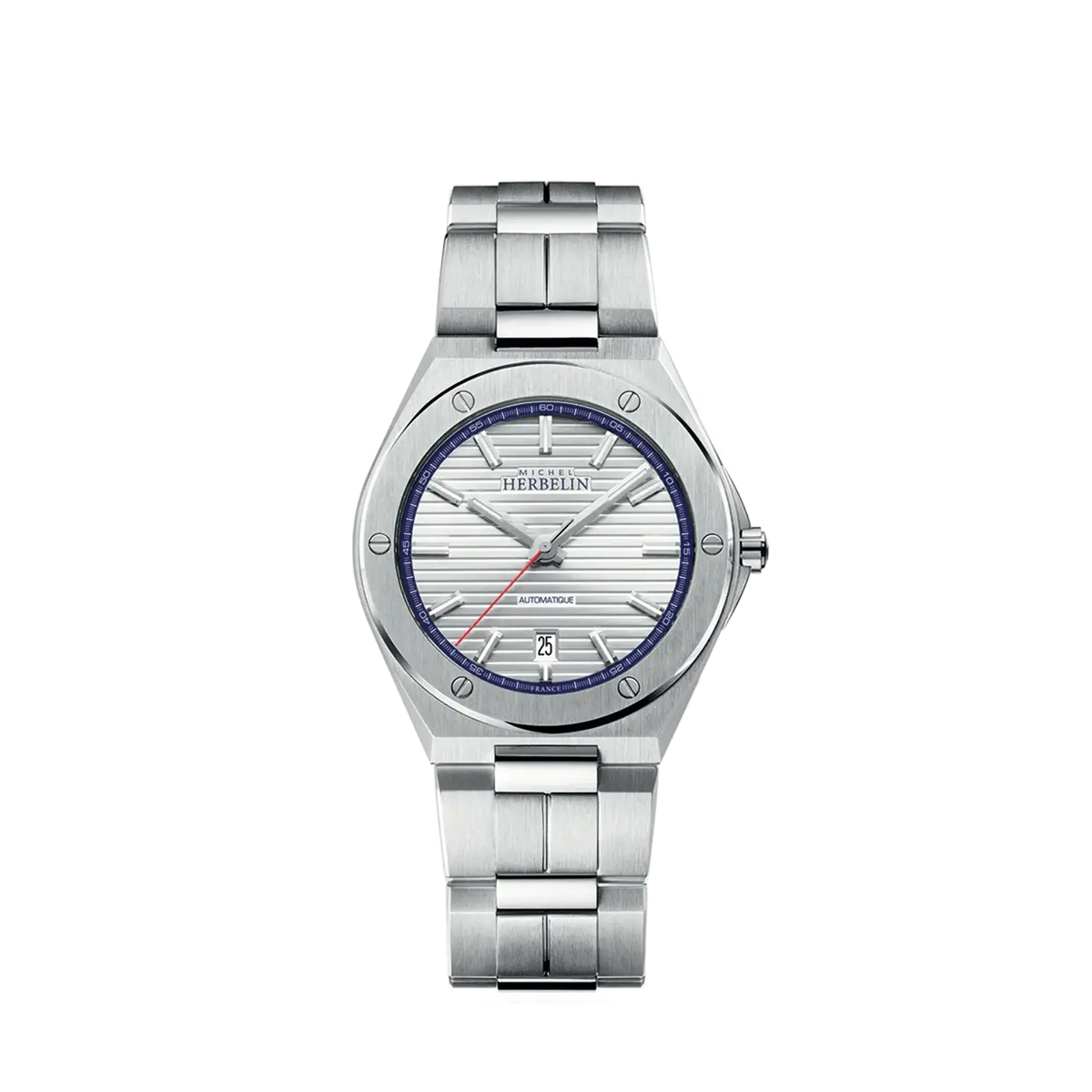 ⁣⁢Cap Camarat, white silver dial, round steel case, steel bracelet⁤⁣