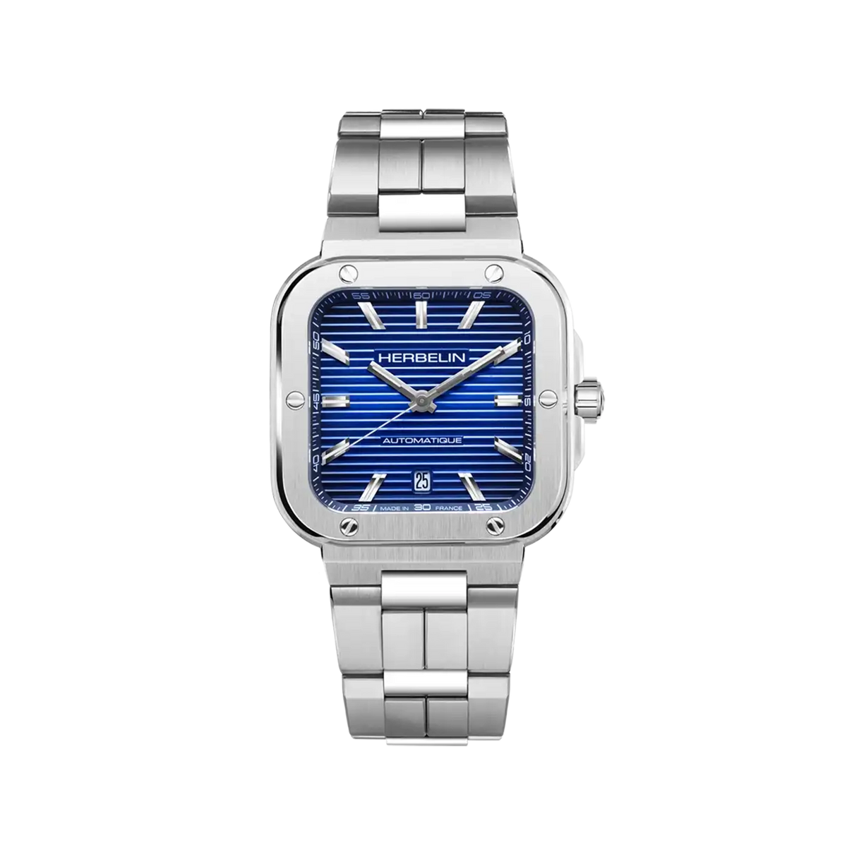 ⁣⁢Cap Camarat, cobalt blue dial, steel square case, steel bracelet⁤⁣