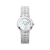 NEWPORT - SLIM - ACIER & NACRE BLANCHE