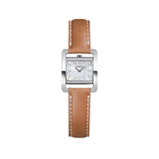 Ve AVENUE - QUARTZ - NACRE BLANCHE & CUIR CAMEL