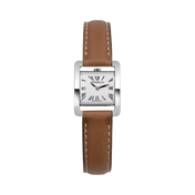 Ve AVENUE - QUARTZ - ACIER & CUIR BRUN