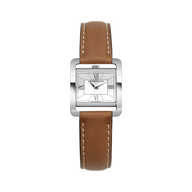 Ve AVENUE - QUARTZ - ACIER & CUIR CAMEL