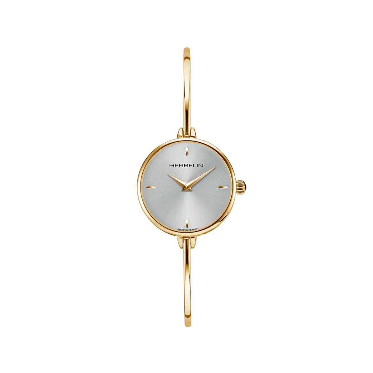 ⁣⁢FIL, white silver dial, round yellow gold PVD steel case, two-tone steel bracelet⁤⁣