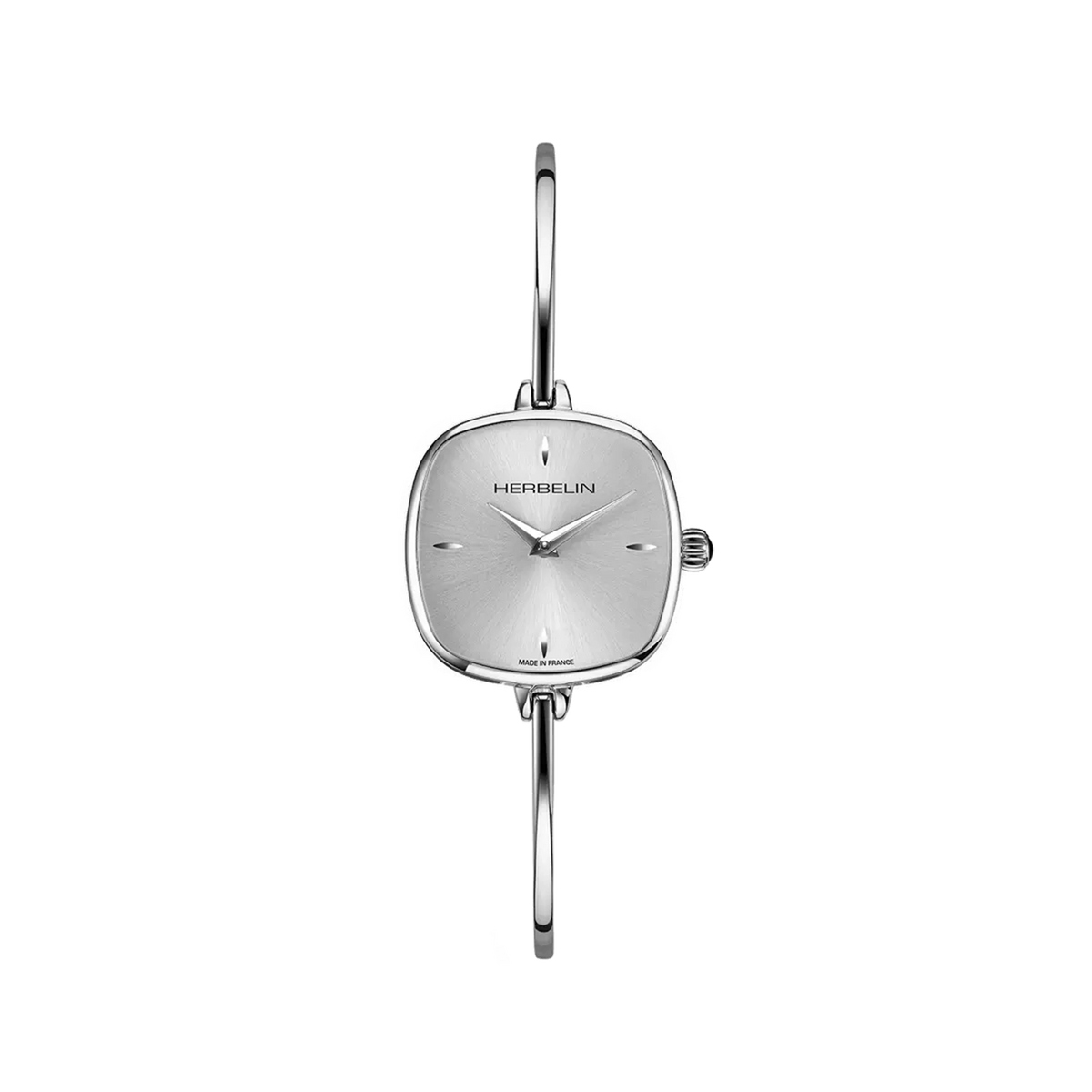⁣⁢FIL, white silver dial, square steel case, steel bracelet⁤⁣