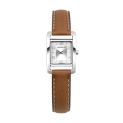 Ve AVENUE - QUARTZ - NACRE & CUIR BRUN