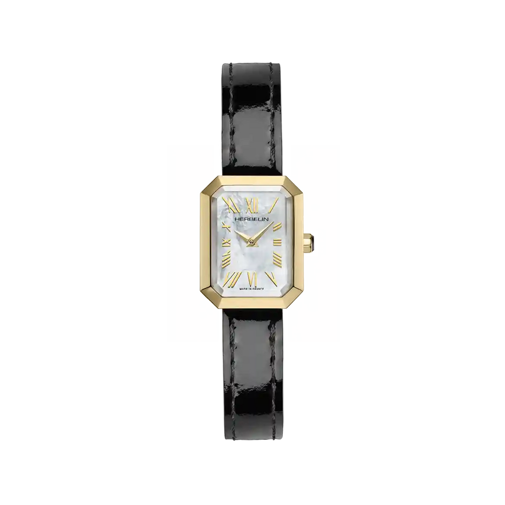 ⁣⁢OCTOGÔNE - QUARTZ - YELLOW GOLD PVD &amp; WHITE MOTHER-OF-PEARL⁤⁣