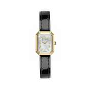 ⁣⁢OCTOGÔNE - KVARTZ - PVD GULT GULD &amp; HVID PERLEMOR⁤⁣