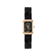 OCTOGÔNE - QUARTZ - NACRE NOIRE & CUIR