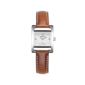 Ve AVENUE - QUARTZ - ACIER & CUIR CAMEL
