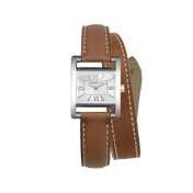 Ve AVENUE - BRACELET DOUBLE - CUIR CAMEL & INDEX