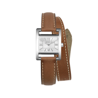 Ve AVENUE - BRACELET DOUBLE - CUIR CAMEL & INDEX