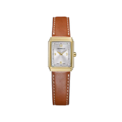 ART DÉCO - 1925'S - PVD OR JAUNE & CUIR CAMEL