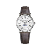 INSPIRATION - AUTOMATIQUE PHASE DE LUNE - ACIER & CUIR GRIS