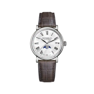 INSPIRATION - AUTOMATIQUE PHASE DE LUNE - ACIER & CUIR GRIS