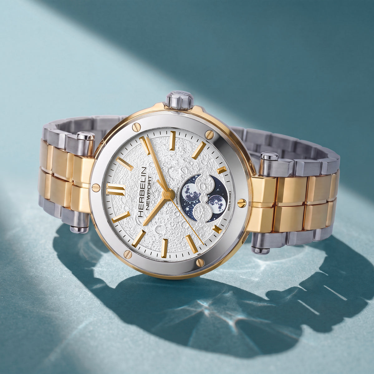 NEWPORT - AUTOMATIQUE LADY PHASES DE LUNE - BICOLORE