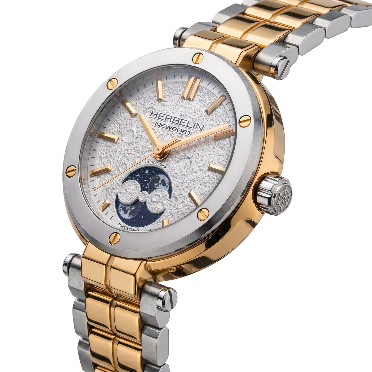 NEWPORT - AUTOMATIQUE LADY PHASES DE LUNE - BICOLORE