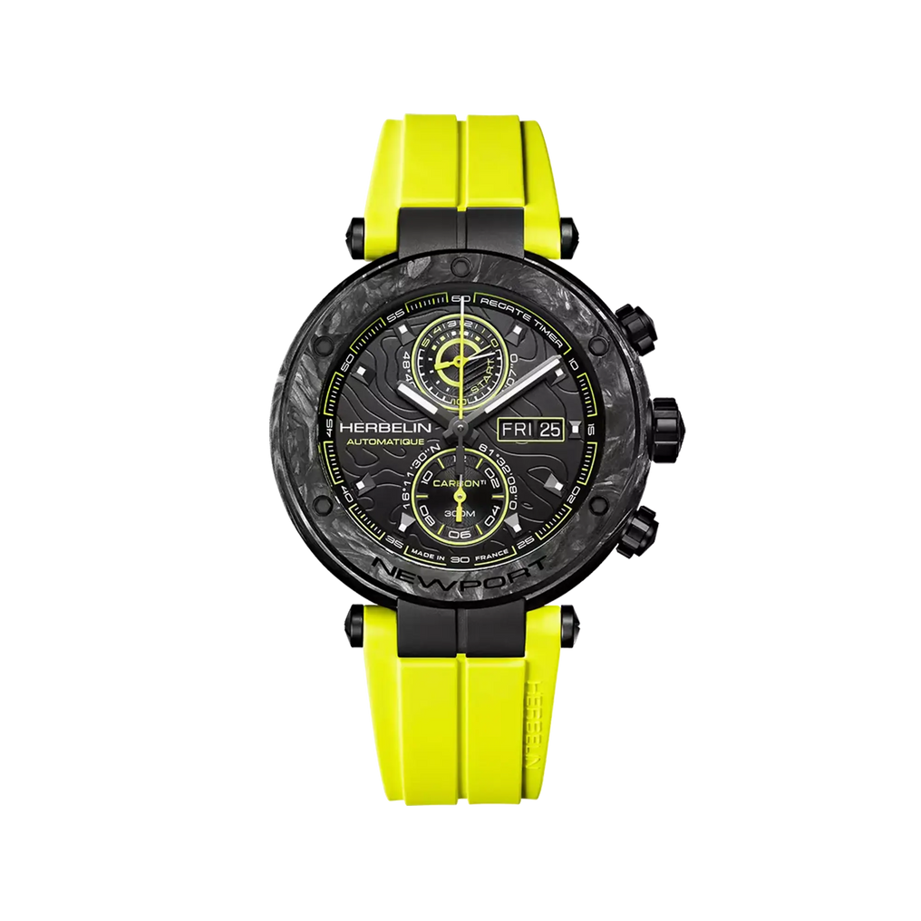⁣⁢NEWPORT - TITANIUM CARBON CHRONOGRAPH - YELLOW⁤⁣