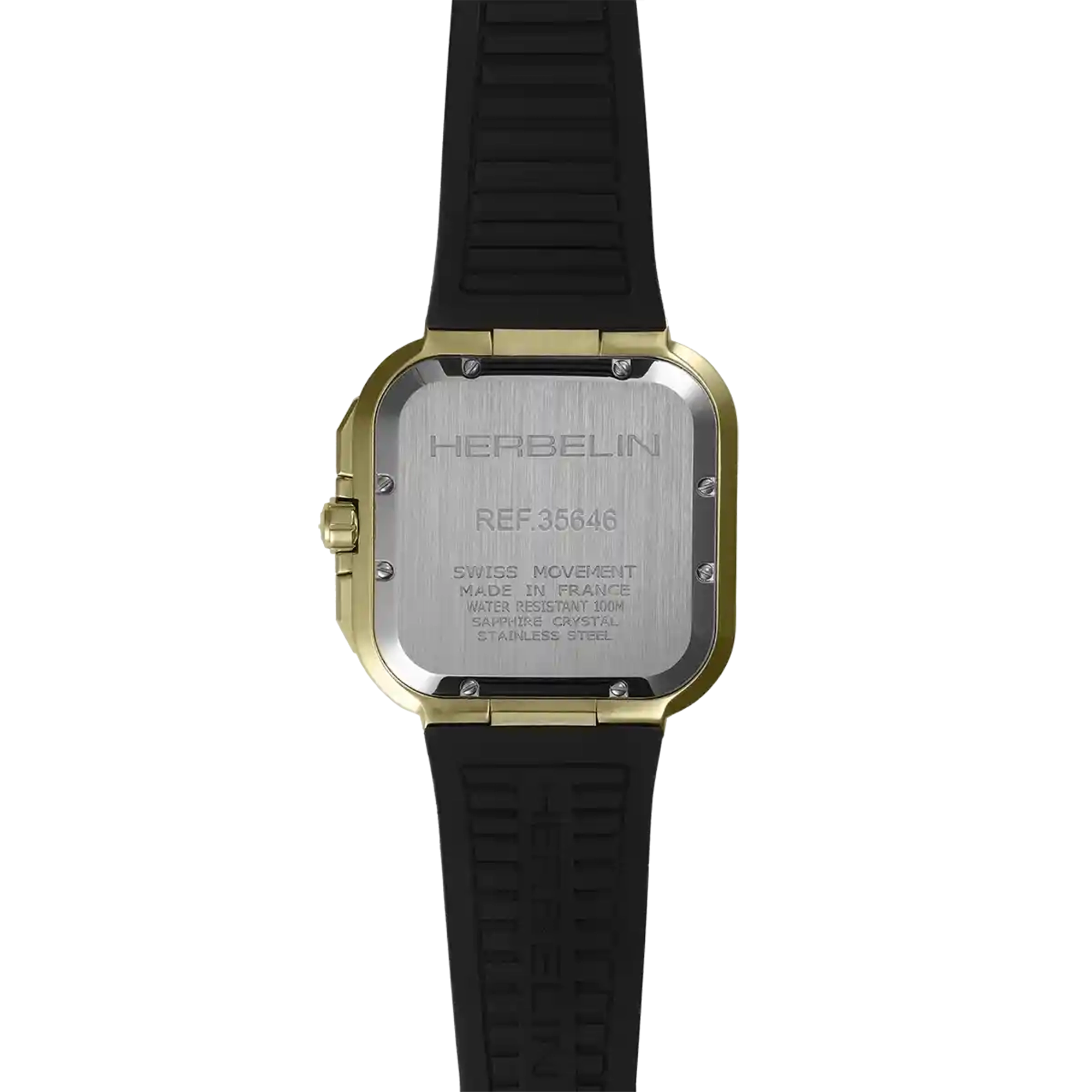 ⁣⁢Fondo della Cap Camarat, fondello in acciaio PVD oro giallo con incisione del modello⁤⁣